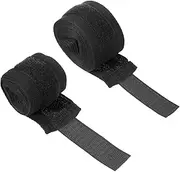uxcell Boxing Hand Wraps, 1 Set 98&197 Inch Length Elastic Boxing Wraps Cotton Fist Mitts Wrist Straps Protection for Muay Thai Martial Arts Kickboxing Bandages, Black