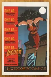 1991 Impact Comics The Jaguar Vintage Print Ad/Poster Retro Superhero Promo Art