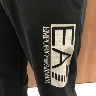 美國百分百【全新真品】Emporio Armani EA7 套裝 連帽外套 logo 夾克 棉褲 男 深藍/黑 K140