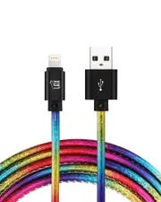 LAX Gadgets Vegan Leather Apple Mfi Certified USB To Lightning Cable (6 Feet)