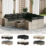 Garden Sofa Set with Cushions Modular Sofa Couch 9 Piece Poly Rattan vidaXL