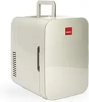 SENSIOHOME 10L Mini Fridge Cooler & Warmer | AC+DC Power - 12v, UK & EU Plug | Compact, Portable and Quiet, For Home, Bedroom, Car, Holiday, Food Drinks Makeup (Silver)