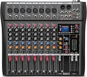 Fahgaer CT80 Professional Audio Mixer 8-Channel Bluetooth USB Effect 48V Recording Conference Stage Party Sound Mixer Console