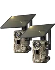 SEHMUA 4G LTE Cellular Trail Cameras with Live Streaming, Solar Game Cameras