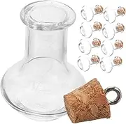 FUNOMOCYA 20pcs Glass Wishing Bottles with Cork Mini Decorative Vials for DIY Crafts Wedding and Souvenirs Portable Glass Jars