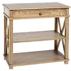 Hamptons Halifax Natural Oak Drawer Bedside Lamp Table Nightstand