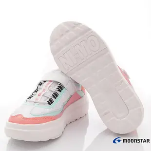 日本月星Moonstar機能童鞋 專櫃NI-MO鞋J0718白(中大童段)