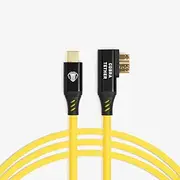 CobraTether USB-C to Micro-B 90° Cable 10m Yellow