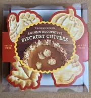 Williams Sonoma Fall Harvest Pie Crust Cutters 2012 Pumpkin Leaf Acorns Turkey