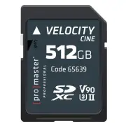 ProMaster SDXC Velocity CINE 512GB - V90 Video Speed Class 2000x 300MB/s UHS-II U3
