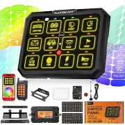 AUXBEAM AC-1200 12 Gang Switch Panel RGB bluetooth APP Remote Control Dimmable