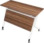 Folding Conference Table, Large Meeting Seminar Table, Modern Mobile Meeting Table, Training Table with Silent Wheels, Business Tables for Office Meeting Conference Room