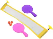 1Set Mini Portable Tabletop Table Tennis Set for Compact Pong Game with Rackets Net Fun Activity for Family Interaction Skill Development
