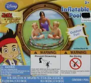 Disney Jake and the Never Land Pirates Inflatable Kiddie 2 Ring Pool 36x8 NIB