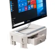 Monitor Riser Stand Height Adjustable Laptop Stand with Drawer-Apricot