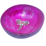 Handcrafted Coconut Shell Bowl Paint Thai Elephant Home Decor gifts souvenirs