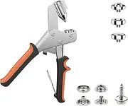 Snap Fastener Tool, Heavy Duty Snap Canvas Snap Tool with 40 Sets of Marine Grade Snaps Can Be Used to Repair and Replace Snaps on Leather, Sewing, Tarpaulin, Fabric