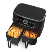 4-In-1 8-Quart. 2-Basket Air Fryer with Dualzone™ Technology- Air Fry, Roast, an