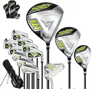 PGM Complete Golf Club Set for Kids Children - Right Handed - Drivers(#1,#3,#4h), Irons(#5,#6,#7,#8#9,#P), Sand Wedge(52°), Putter - Golf Stand Bag