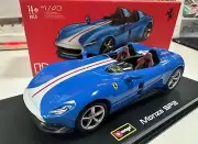 Bburago 1:43 Ferrari Monza SP2 Diecast Metal Model Car Acrylic Cover+Base New