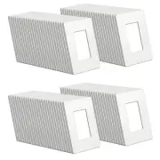 (100 Pack) USWP4 Matte White Decorator Screwless Wall Plate, 1-Gang Decorativ...