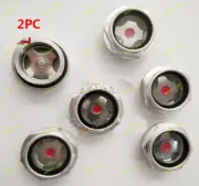 2PC Lathe Level Oil Sight Glass Machine Oil Quantity Hexagon Aluminum Oil Mark