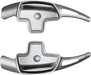 Car Steering Wheel Shift Paddles for M&ercedes B&ENZ AMG A45 C63 CLA45 GLE GLA CLS GLS W205 W213 Car Steering Wheel Paddle Shift Extension Shifters DSG Car Sticker HTEOPOEKFR(Silver)