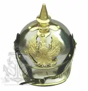 WWI German Pickelhaube Steel & Brass Prussian Fr Badge Officer Helmet Spike