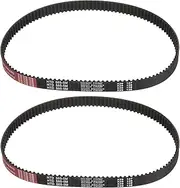 uxcell 2pcs HTD-5M Rubber Timing Belt 117 Teeth, 585mm Pitch Length x 15mm Width x 3.6mm Height, Closed Loop Pulley Timing Belt