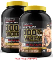 MAX'S 100% PURE WHEY PROTEIN 5LB X2 ISOLATE WPI WPC SUPER LEAN POWDER TWIN PACK