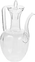DONFAMDS Glass Teapot with Lid Decorative Desktop Teapot for Kitchen Office Portable Water Serving Pitcher for Home Use Easy to Clean Ergonomic Design
