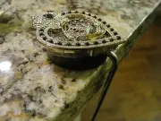 JC Table Counter Bar Top Bag Purse Hook Hanger "Jeweled Fish", COA