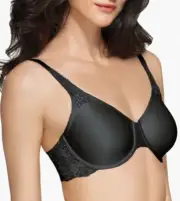 Wacoal Inspiration Full Figure Underwire Bra 855187, Black, Size 38DD