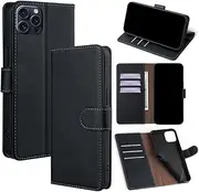 Flip Stand Compatible with Samsung Galaxy A70 Card Slot Magnetic Closure Phone Case Black
