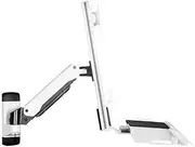 Monitor Arm Wall Mount Monitor Bracket Single Arm with Tray Single Screen for 15-27 Inch Screen Monitor Mount