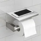 Stand Hold Roll Papers Dispensers Tissue Holder Home Silver Toilet Wall Mounted