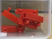 LEGO Parts - Red Brick 1 x 1 x 3 w 2 Clips (Vertical Grip) - No 60583b - QTY 5