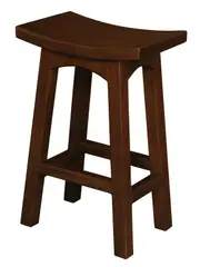 Tokyo Solid Mahogany Timber Kitchen Counter Stool - Mahogany