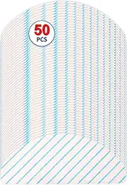 (50 Pieces) CHAIN PEAK Disposal Mop Pads for ECOVACS DEEBOT N10 N10+ OZMO T8/ T8+/ T8 AIVI/ T9/ T9 MAX Vacuum Cleaner Wipes, Wiping Pads, One Time Use Mopping Cleaning Cloths