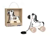 Tooky Toy My Forest Friends Pull Along - Zebra - Classic Wooden Pull Toy for Kid