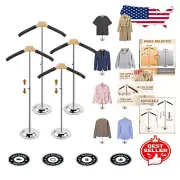 Premium Adjustable T-Shirt Display Mannequin with Non-Slip Design, 4 Pcs