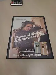 Benson Hedges Cigarettes Print Ad 1981 Framed 8.5x11 Vintage Wall