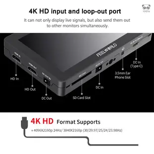 FEELWORLD F6 PLUS 6英寸螢幕 單眼攝影攝像監視器 4K HDMI輸入輸出 (不包含電池)