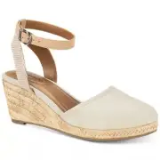 Style & Co Women Ankle Strap Espadrille Sandal Mailena Size US 7W White Canvas