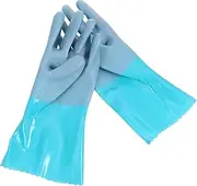HOUDERCO Gloves Fish Handling Gloves with Enhanced Grip Waterproof Work Gloves Fish Cleaning Grip Gloves Men's Rubber Gloves for Fishing