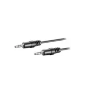 51659 cable jack 3.5 mm 3 pin plug, 2.5 m black on both sides Goobay