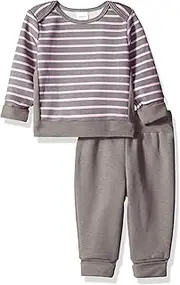 [Hanes] Baby-Girls BFFSN2 Flexy Adjustable Fit Jogger with Sweatshirt Set Layette Set - Multi