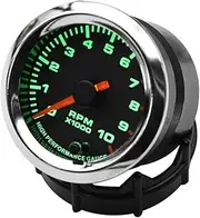 GPVPGHGRJ 52mm Tachometer Car Compatible with Moto LCD Digital 7 Color Display 0-10000 RPM Meter Gauge Fit for 4 6 8 Cylinders Speedometer Speedometer