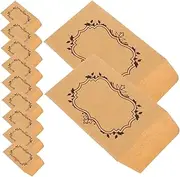 Sewroro 50pcs Mini Kraft Paper Envelopes Quick Self-Seal Cash Card Storage Lightweight Budgeting Pouches for On-The-go