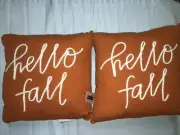 2 Target Bullseye Playground Toss Pillows Hello Fall Decor 14”